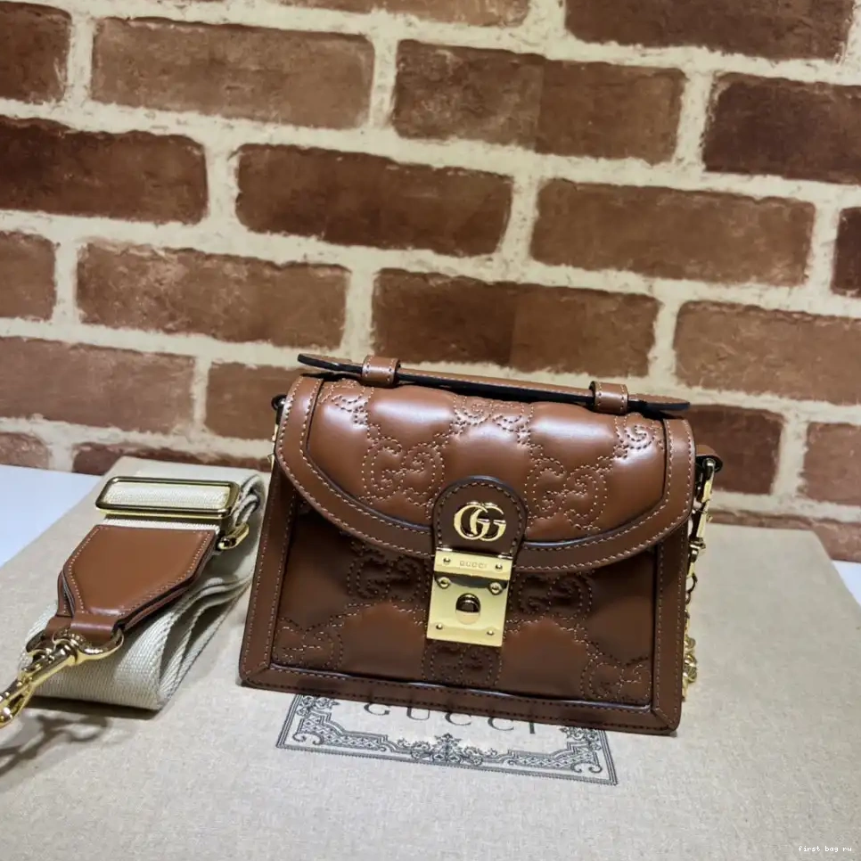 First bag ru GUCCI HANDLE BAG TOP SMALL GG MATELASSÉ 0625